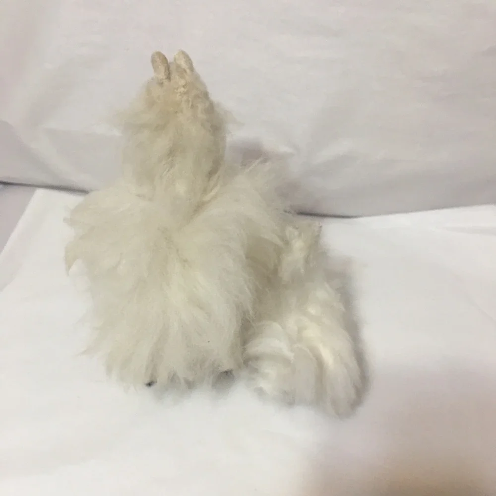 Standing Mom and Baby Alpaca stuffed with Authentic Alpaca Fur 7